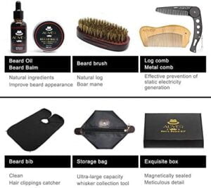 Kits de Cuidado para Barba: Guía Definitiva 2023 54 Kit barba Aliver contenido set